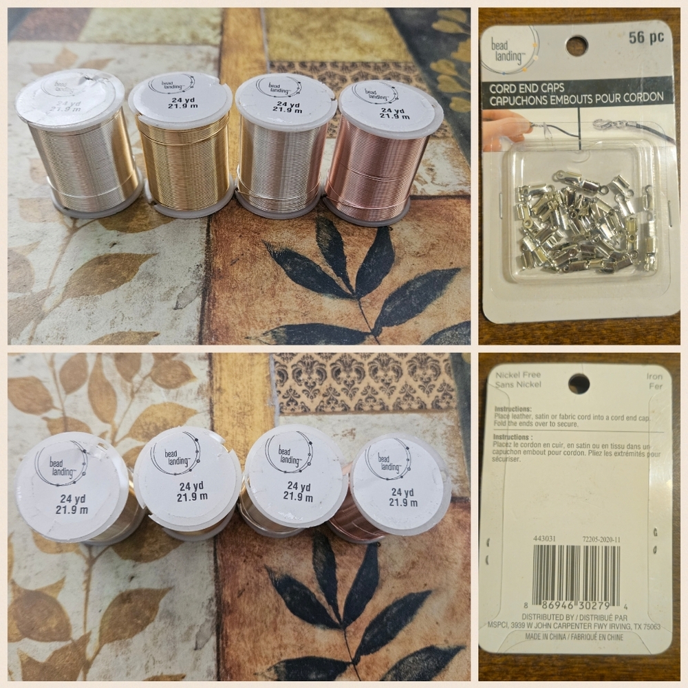 Wire Spool & Cord End Cap Bundle (Nwot's)